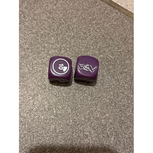 2dés.Jeux Sexuels. Couleur Violet 