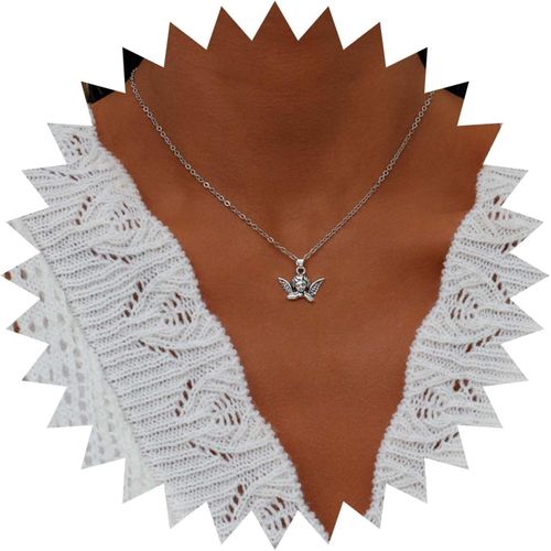 Collier Ange Gardien Argent Collier Bébé Ange Chérubin Collier Pendentif Ange Collier Mémorial Bébé Collier Baptême Communion Bijoux Pour Femmes Et Filles[X1970]