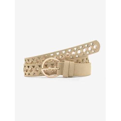 Ceinture Hanches Découpes Tendance Et Détails Dorés - - Beige