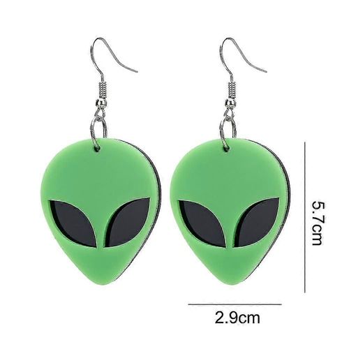 Boucles D¿Oreilles Acryliques Extraterrestres Exagérées De Nouveauté,Boucles D¿Oreilles Tendance,Vert