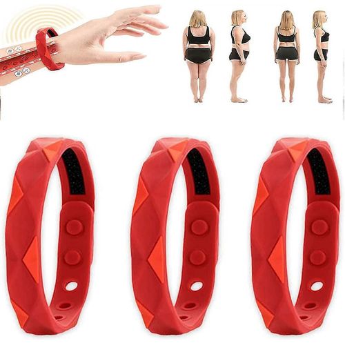 3pcs Redup Far Infrared Negative Ions Wristband, Négatif Lon Anti-Static Sports Bracelet, Lymphe Drainage Magnetic Bracelet