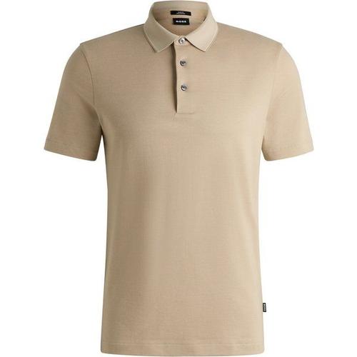 Polo Slim En Coton Structuré Avec Col Contrastantm,Xxl,Xxxl