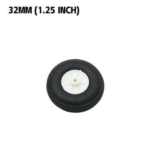 32 Mm (1.25 Pouce) - Roue En Caoutchouc  Haute lasticit Pour Avion Rc  Aile Fixe, Pour Bricolage De Pneus De Robot, 2 Pices/Lot
