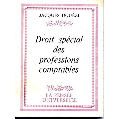 Droit Special Des Professions Comptables