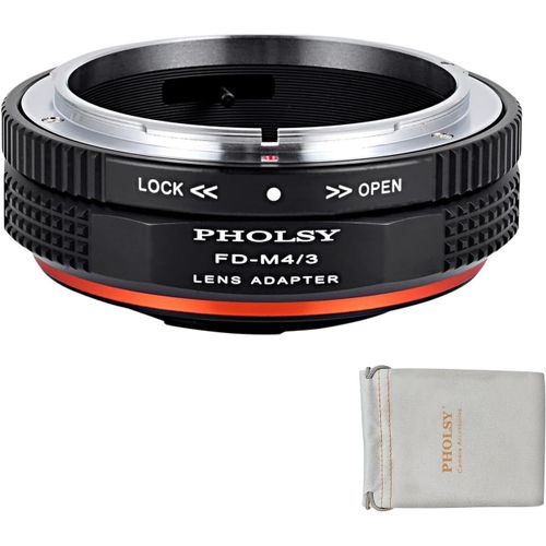 FD vers MFT Bague d'adaptation avec Levier Ouverture pour Objectifs Canon FD FL Mount sur Appareils Photo Micro Four Thirds (M4/3 Micro 4/3) Compatible avec Olympus Panasonic Lumix Caméras.[G743]