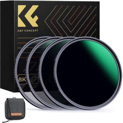 Kit de Filtres Densité Neutre 72mm : ND4 ND8 ND64 ND1000 Haute-définition Résistant à l'eau Anti-Rayures Antiréfléchissante pour Objectif Appareil Photo Reflex Numérique.[G1382]