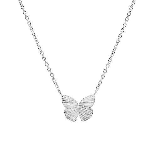Etrem-Collier Papillon Délicat Plaqué Argent Sterling 925 Chaîne Fine