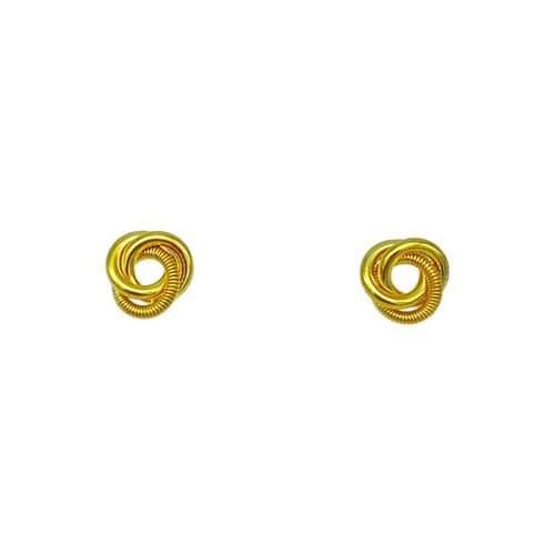 Etrem-Boucles D'oreilles Fleurs D'or Plaqué Or 14k