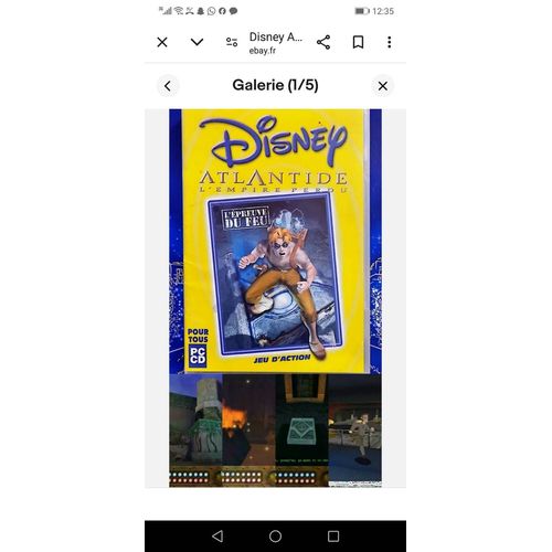 Jeu Pc Disney Atlantide L'épreuve Du Feu / 20/M2