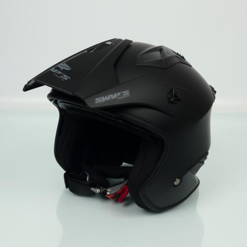 Casque Swaps Trooper S769 Noir Mat Pour Moto Trial Quad Ssv Taille Xxl 61cm Neuf