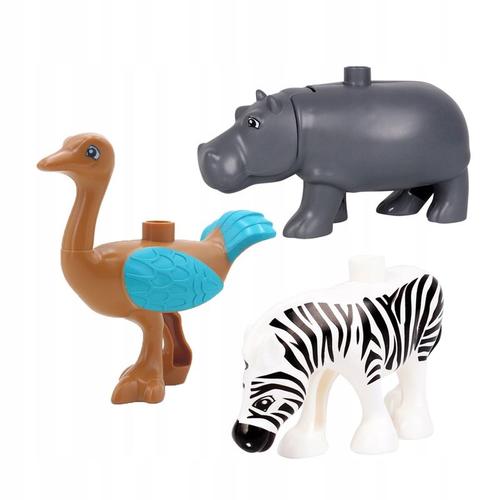 Grands Blocs De Construction D'animaux Assemblant Des Accessoires