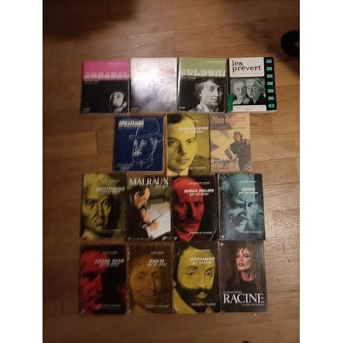 9 Livres Écrivains De Toujours : Pascal+ Racine+Montaigne+Victor Hugo+Montesquieu+Malraux+Romain Rolland+Giono+St Exupery+ 5 Édition Seghers Théatre :Apollinaire+Arrabal++Ionesco++Goldoni++Prévert
