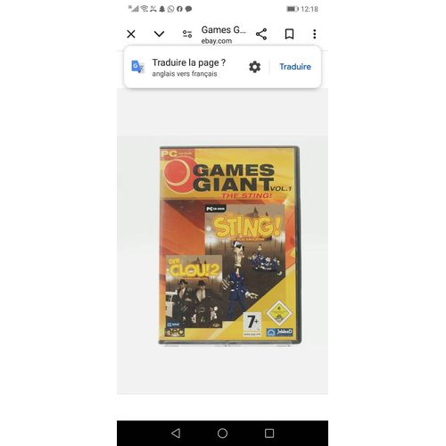 Jeu Pc Games Giant Vol1 The Sing / 20/M2