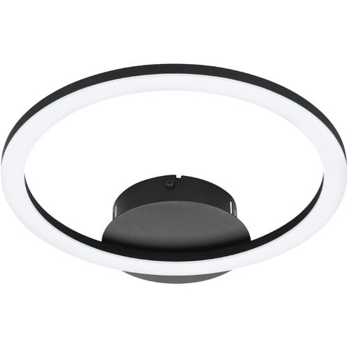 Luminaire Plafonnier Led Connecté Parrapos-Z, Zigbee, Lampe De Plafond Contrôlable Par Application Et Commande Vocale Alexa, Blanc Chaud - Froid, Dimmable, Noir Et Blanc, 34 X 30 Cm
