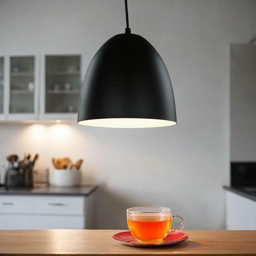 Annie Suspension Intérieure Noire Rétro En Métal Ø 20 Cm E27 Pour Table À Manger Salle À Manger