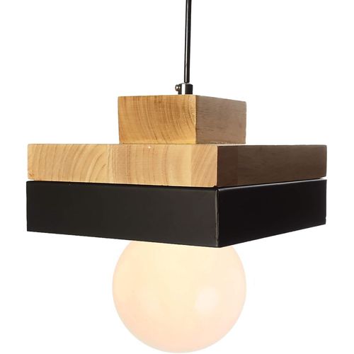E27 Moderne Suspensions Luminaire Plafonnier Luminarie Contemporain Blanc Vernis Suspensions Luminaire Plafond Lustre Bois Et Metal Suspensions Luminaire Suspensions Lampe(Noire)