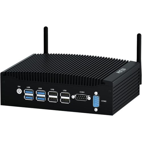 Ordinateur Industriel Mini Pc Sans Ventilateur 16Go Ddr4 128Go Ssd I5 7300U 2 C?urs 4 Fils Petits Ordinateurs De Bureau Windows 10 Pro,Double Affichage,Wifi2.4G+5.0G,Emplacement Sim