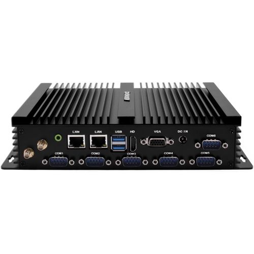 Mini Pc Industriel Sans Ventilateur,Core I5 4200U,4 Go De Ram Ddr3 128 Go Ssd,Hd-Mi,Vga,Dual Lan,6 * Rs232 Com,Carte Sim Intégrée,Module 4G De Soutien,Wifi Ac,Bt,Petit Ordinateur De Bureau