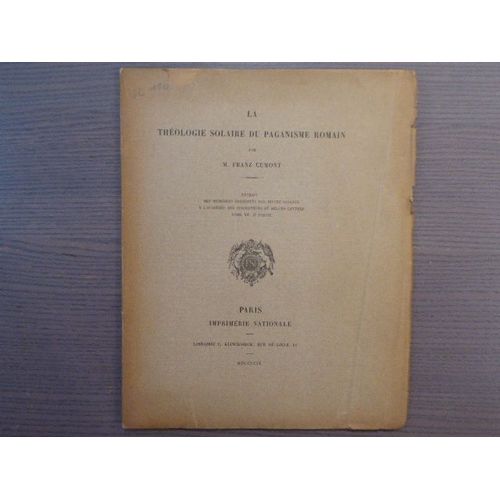La Théologie Solaire Du Paganisme Romain