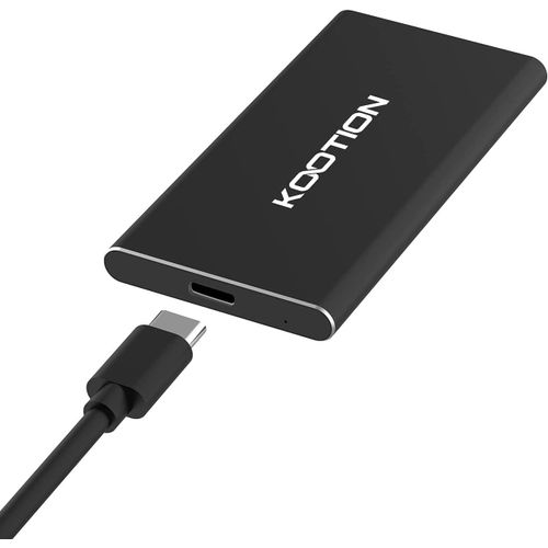Disque Dur Externe Portable De 1 To,Disque Dur Ssd À Vitesse Rapide Jusqu'à 500 Mo/S Lecture Type C Usb 3.1 Pour Jeux Windows Mac Os Pc Mackbook Ps4 Xbox One (Noir)