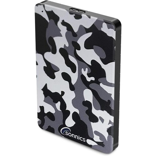 1 To Camouflage Gris Disque Dur Externe Portable Usb 3.0 Super Rapide Vitesse De Transfert Pour Une Utilisation Avec Un Pc Windows,Mac,Xbox One Et Ps4