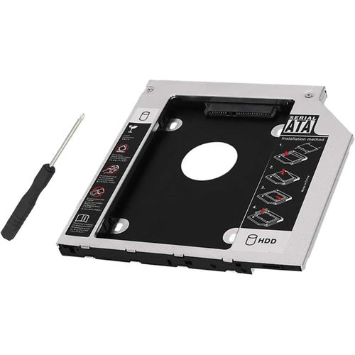 Getue 2Nd Hdd Ssd Hard Drive Caddy Tray Replacement For Macbook Pro 13/15/17 Inch A1278 A1286 A1297 2008 2009 2010 2011 2012 Internal Laptop Cd/Dvd-Rom Optical Superdrive Adapter To 2.5 Inch 9.5Mm
