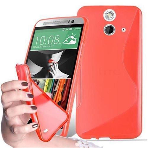 Cadorabo Housse Compatible Avec Htc One E8 En Rouge Cerise - Étui De Protection En Silicone Tpu Flexible