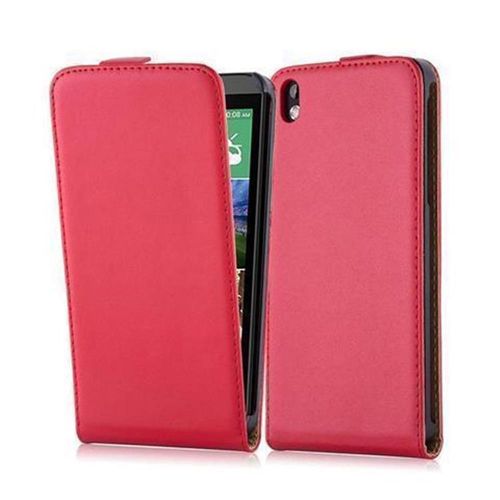 Cadorabo Housse Compatible Avec Htc Desire 816 En Rouge Cerise - Étui De Protection Au Design Flip En Similicuir Lisse