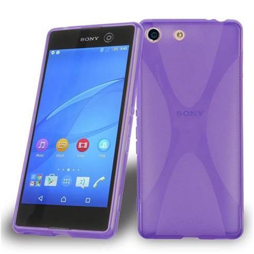 Cadorabo Housse Compatible Avec Sony Xperia M5 En Violet Lilas - Étui De Protection En Silicone Tpu Flexible