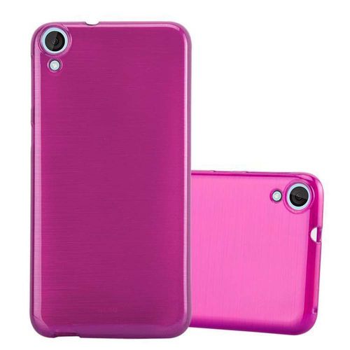 Cadorabo Housse Compatible Avec Htc Desire 820 En Rose - Étui De Protection En Silicone Tpu Flexible Au Design Brossé