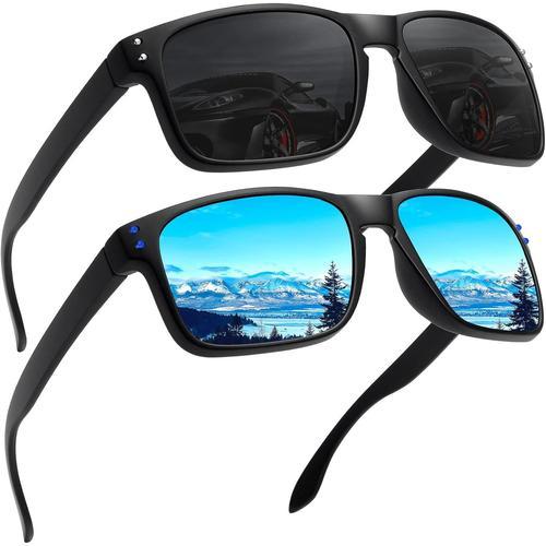 Lunettes De Soleil Polarisées Pour Homme Femmes Classique Ultraléger Tr90 Montures Lunettes/Pour Les Sports 100% Anti Uv400 Protection Lunettes