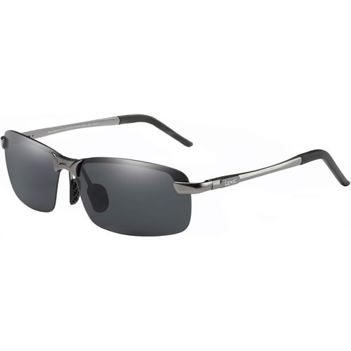 Lunettes De Soleil Polarisées Pour Hommes Lunettes De Sport D'extérieur Charnière À Ressort Incassable Cadre Métallique Ultra-Léger En Métal Lentille Hd