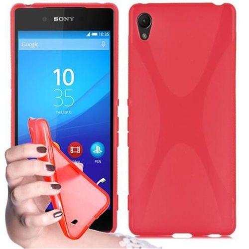 Cadorabo Housse Compatible Avec Sony Xperia Z3 Plus / Z4 En Rouge Cerise - Étui De Protection En Silicone Tpu Flexible