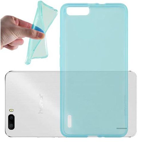 Cadorabo Housse Compatible Avec Honor 6 Plus En Bleu Transparent - Étui De Protection En Silicone Tpu Flexible