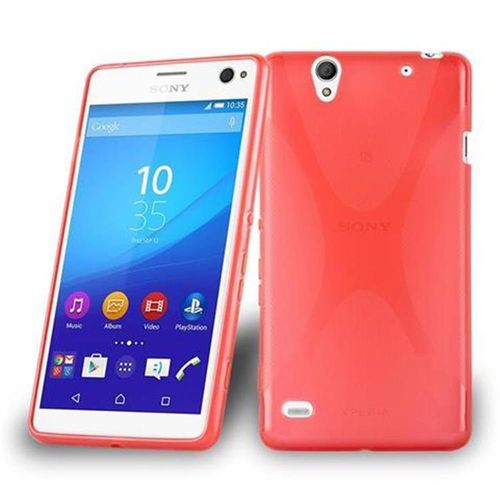 Cadorabo Housse Compatible Avec Sony Xperia C4 En Rouge Cerise - Étui De Protection En Silicone Tpu Flexible