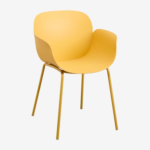 Lot De 4 Chaises De Salle À Manger Lynette Jaune Albero