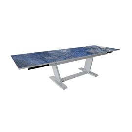 Table De Jardin Extensible Amber En Aluminium/Kedra - 180/230/280 X 100 Cm - Blanc/Obérons