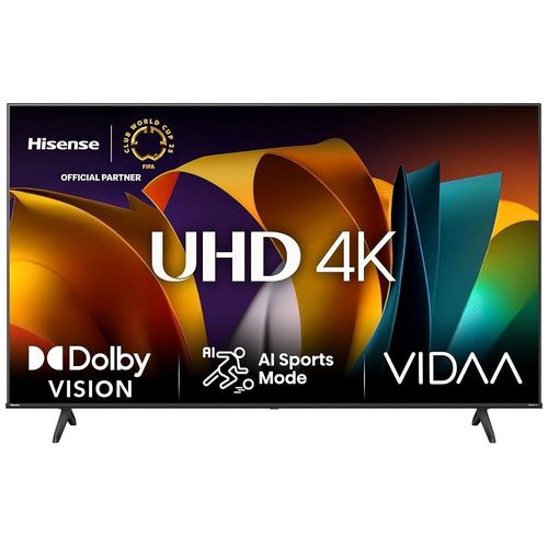Hisense 65E6NT 65" (165 cm) 4K UHD Smart TV, Precision Colour, HDR, Dolby Vision, 60Hz