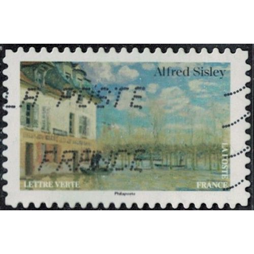 France 2024 Oblitéré Used Impressionnisme Musée D'orsay Alfred Sisley Barque Pendant Inondation Su