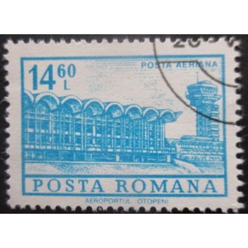 Roumanie Poste Aérienne N°236 Aéroport D'otopeni Oblitéré