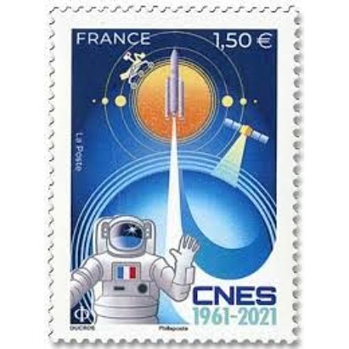 Espace : 60ème Anniversaire De La Création Du Cnes : Fusée Ariane 5, Satellite, Planète Mars Et Royer Perseverance Année 2021 N° 5522 Yvert Et Tellier Luxe