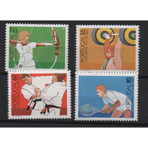 Portugal Timbres Jeux Olympiques De Seoul 1988
