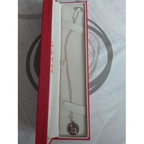 Chaine Et Pendentif Chat En Argent Maty