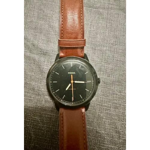 Montre Fossil Homme Noir Et Marron