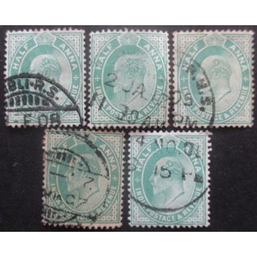 Inde Anglaise N°74 X 5 Oblitéré