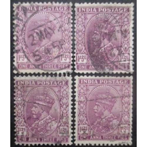 Inde Anglaise N°113b X 4 Oblitéré