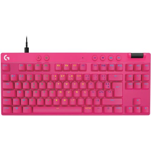 Clavier gaming Logitech G PRO X TKL RAPID rose