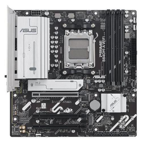 ASUS PRIME B840M-A WIFI - Carte-mère - micro ATX - Socket AM5 - AMD B840 Chipset - USB-C 3.2 Gen 1, USB 3.2 Gen 1 - 2.5 Gigabit LAN, Bluetooth, Wi-Fi 6E - carte graphique embarquée (unité...