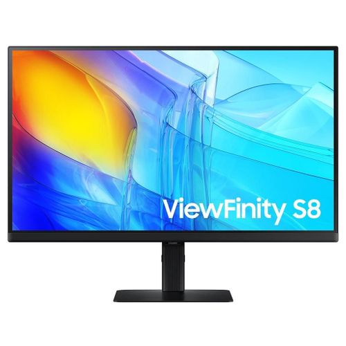 Samsung ViewFinity S8 S27D800EAU - S80D Series - écran LED - 27" - 3840 x 2160 UHD @ 60 Hz - IPS - 350 cd/m² - 1000:1 - HDR10 - 5 ms - HDMI, DisplayPort - noir