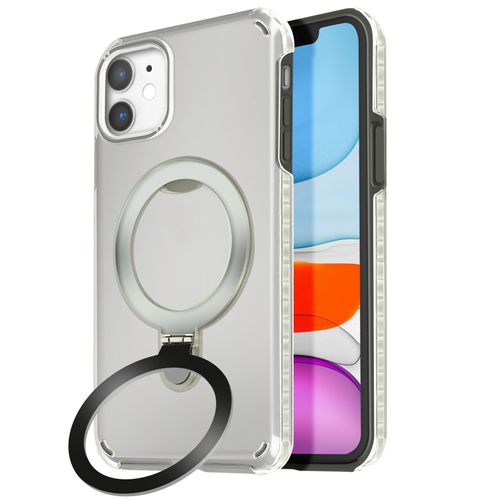 Coque Magsafe Pour Iphone 11 Antichoc Avec Support Pliable Noir